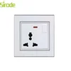 V7 Series Gold 13A multi function socket with neon