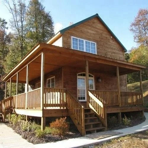 Single Floor Log Cabins Wooden House With Small Terrace Buy Log