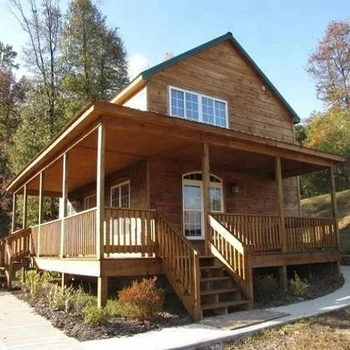 Single Floor Log Cabins Wooden House With Small Terrace Buy