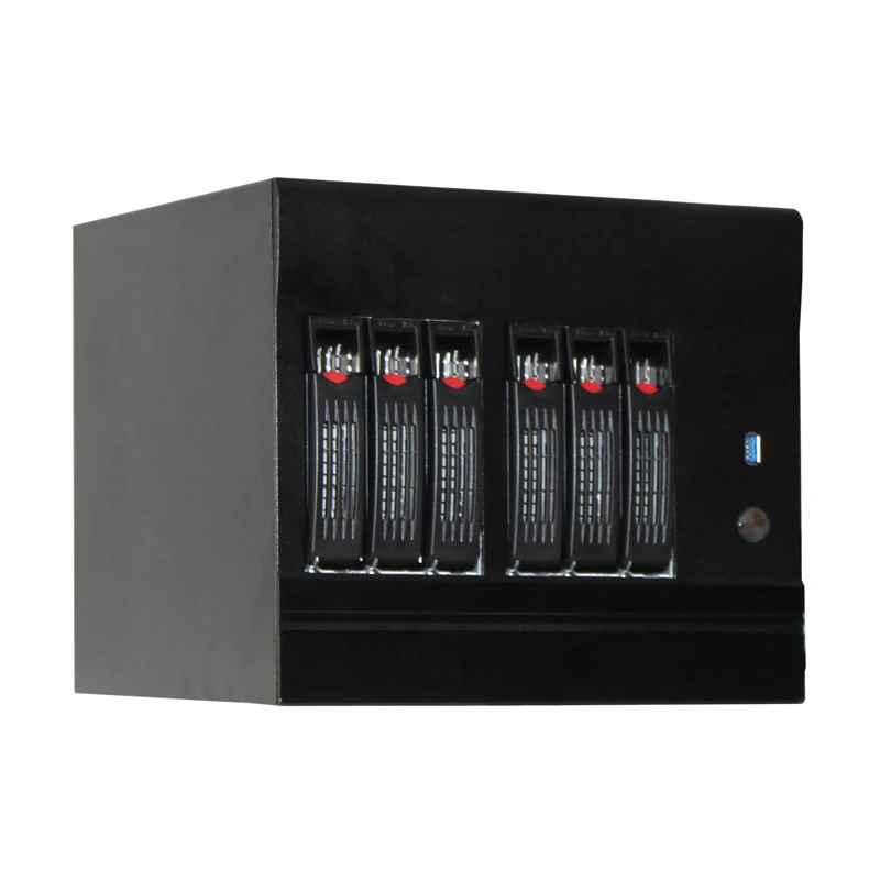 

High quality NAS 6 bays NAS server case support Mini-itx motherboard