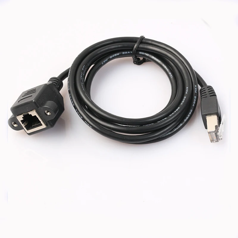 Custom Male To Female Rj45 Screw Locking Cat6 Extension Cable
