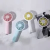 Four macaroon colors rechargeable usb mini fan portable