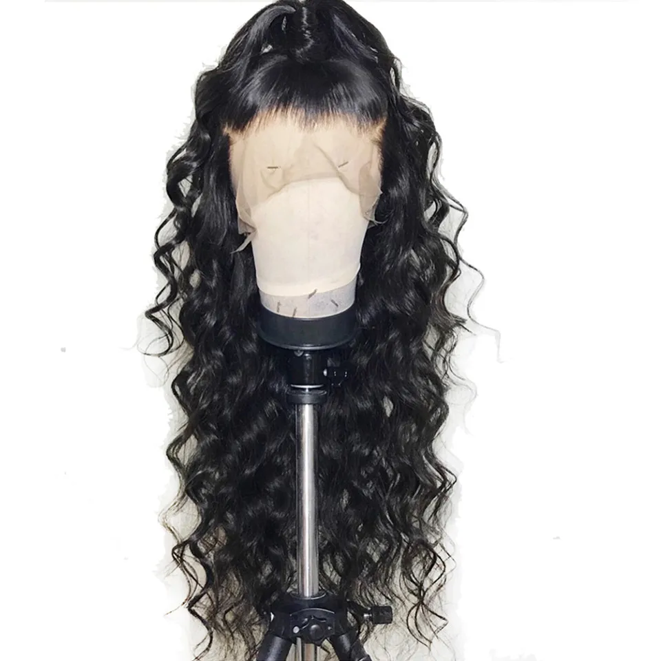 

full lace human hair wig, loose wave, raw indian hair vendor, pre-plucked, 150density, wholesale price