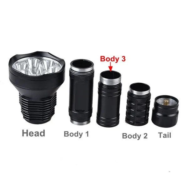 TP-1889 9 XML T6 Most Powerful LED Flashlight