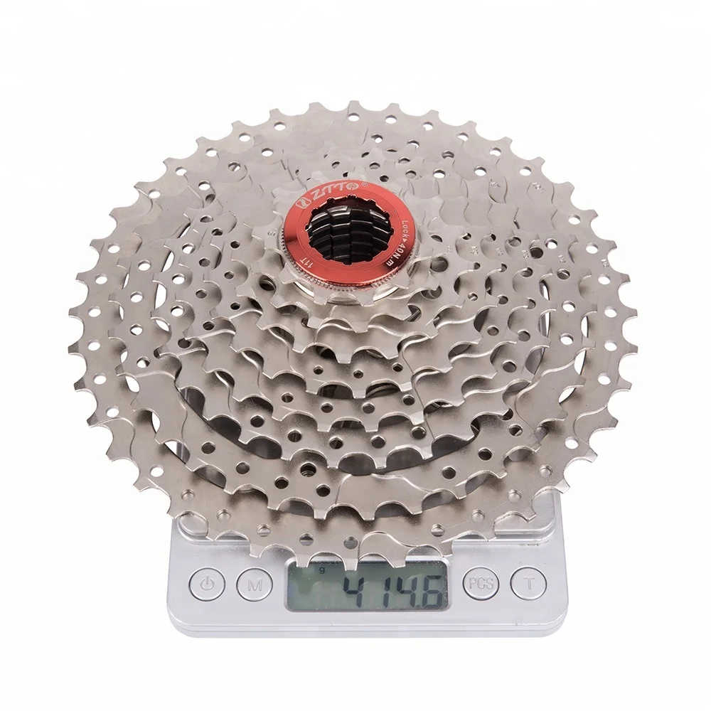 

ZTTO Durable Mountain bicycle parts 8 Speed 11-40T Cassette Freewheel Steel Flywheel Bicycle Parts for M410 K7 X4 Mountain Bike, Silver