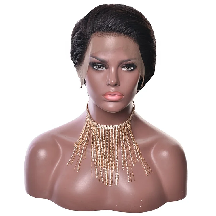 

100% Human Hair 8 Inch Short Lace Front Wigs For Black Women
