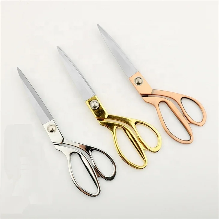 

9.5" Gold Professional Tailor Scissors Stainless Steel Dresssmaking Sewing Multi-functional Scissors