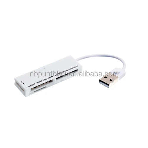 Plastic universal card reader with 2.0 usb hub - ANKUX.COM