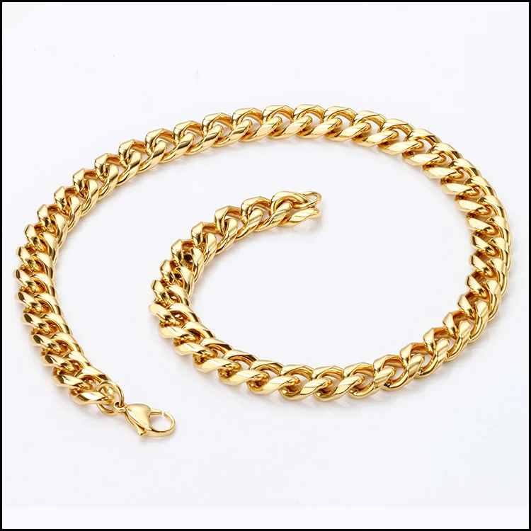 Wholesale Chain Jewelry Gold 18k Real Gold Plated Gold Chain Link