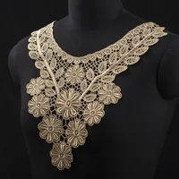 

China supply high quality embroidery gold neck lace collar