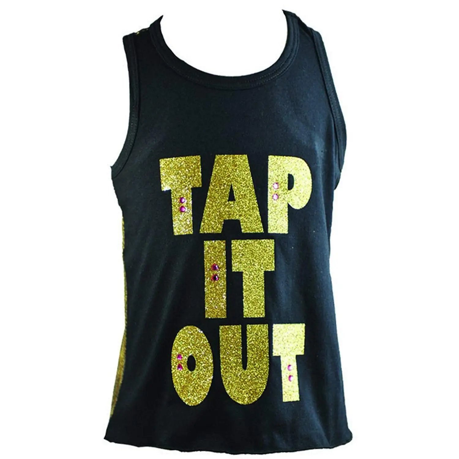 Gold Glitter Tank Top Find Deals On Get Quotations Reflectionz Little S Black Gold Glitter Tap It Out Print Tank Top