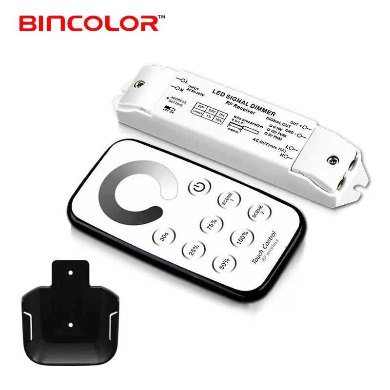 T1+R1-010V RF remote control led strip 0-10v dimmable led slide touch dimmer controller led dimmer