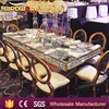 Living Room White Crystal Glass Dining Table , Home Crystal Pendant Table