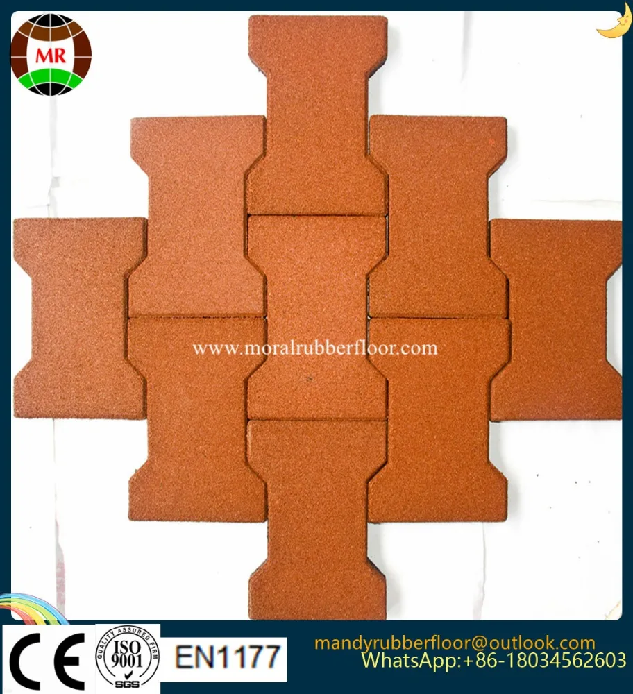 
Factory on sales Dog bone rubber tile, rubber floor , rubber mat 