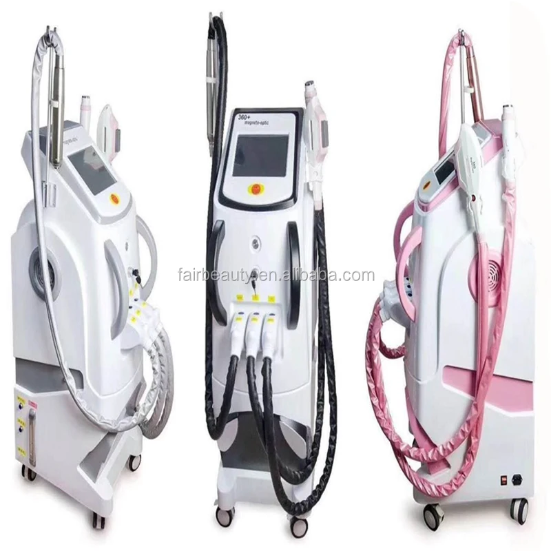 

Newest 3 in 1 multifunctional Beauty Machine high quality opt laser hair removal + picosecond + RF, White and pink