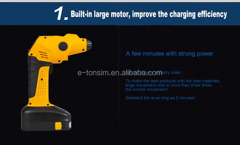 Electric inflator Portable Cordless air compressor for tires with TPMS