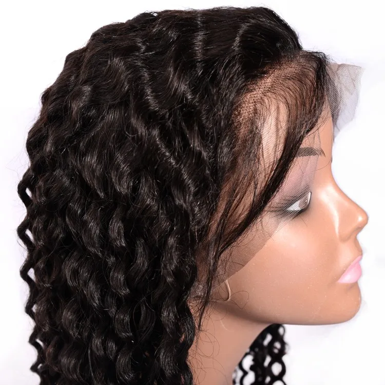 

wholesale unprocessed virgin raw indian cuticle aligned hair afro kinky curly full lace human hair wig