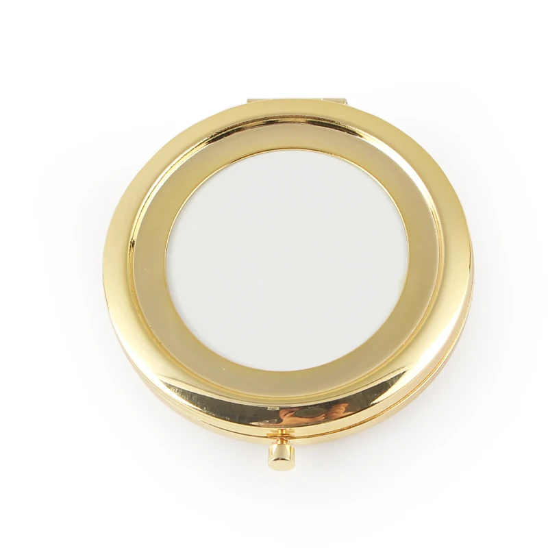 

High-end Personalized Blank Metal Light Gold Cosmetic Mirror Wholesale
