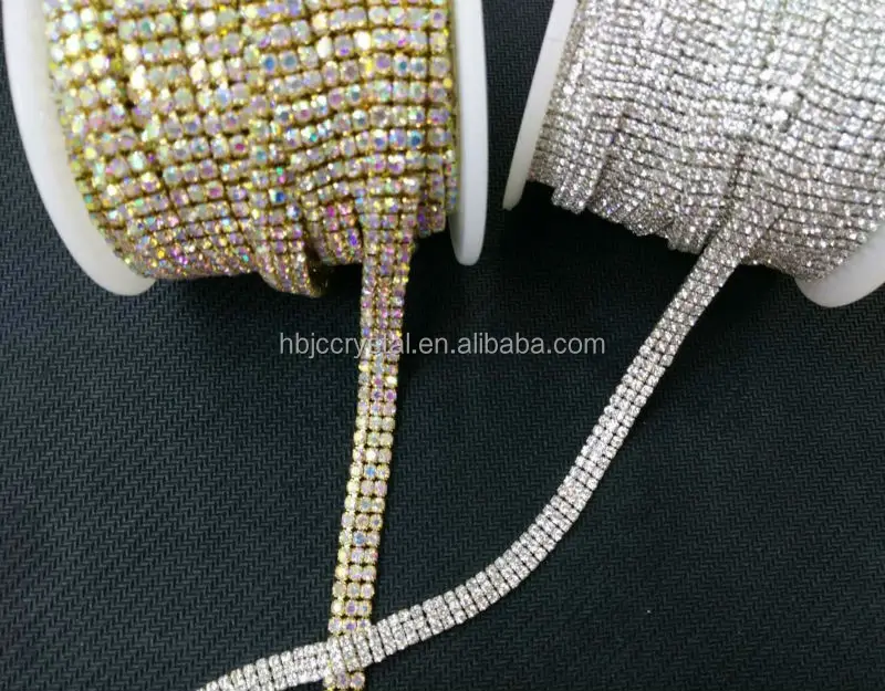 

China factory Rhinestone Chain Trimming rhinestone cup chain colored chain for jewelry, Multi