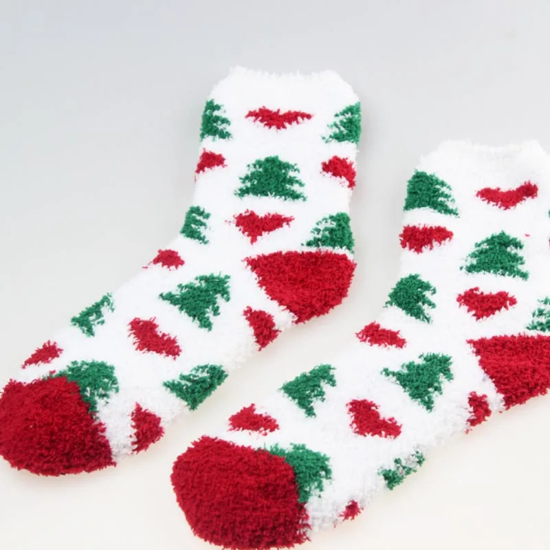 Cute Fuzzy Christmas Socks 