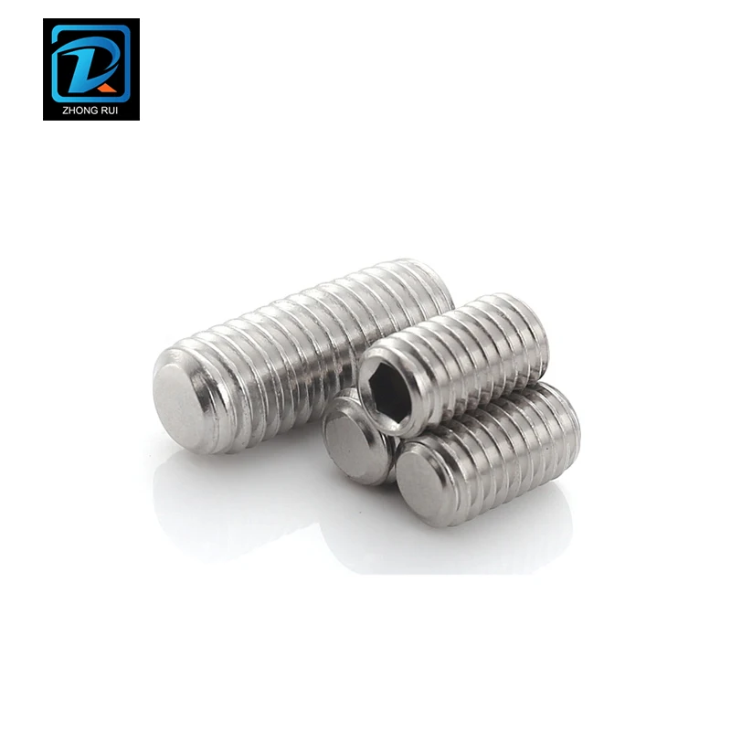 
Stainless Steel 304 Flat Point Hex Socket Set Screw 