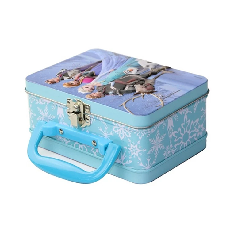 Bodenda High quality gift cookie cartoon metal gift box with handle