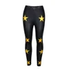 Now style extreme hot sale yellow Five-star pattern slimming yoga leggings for women