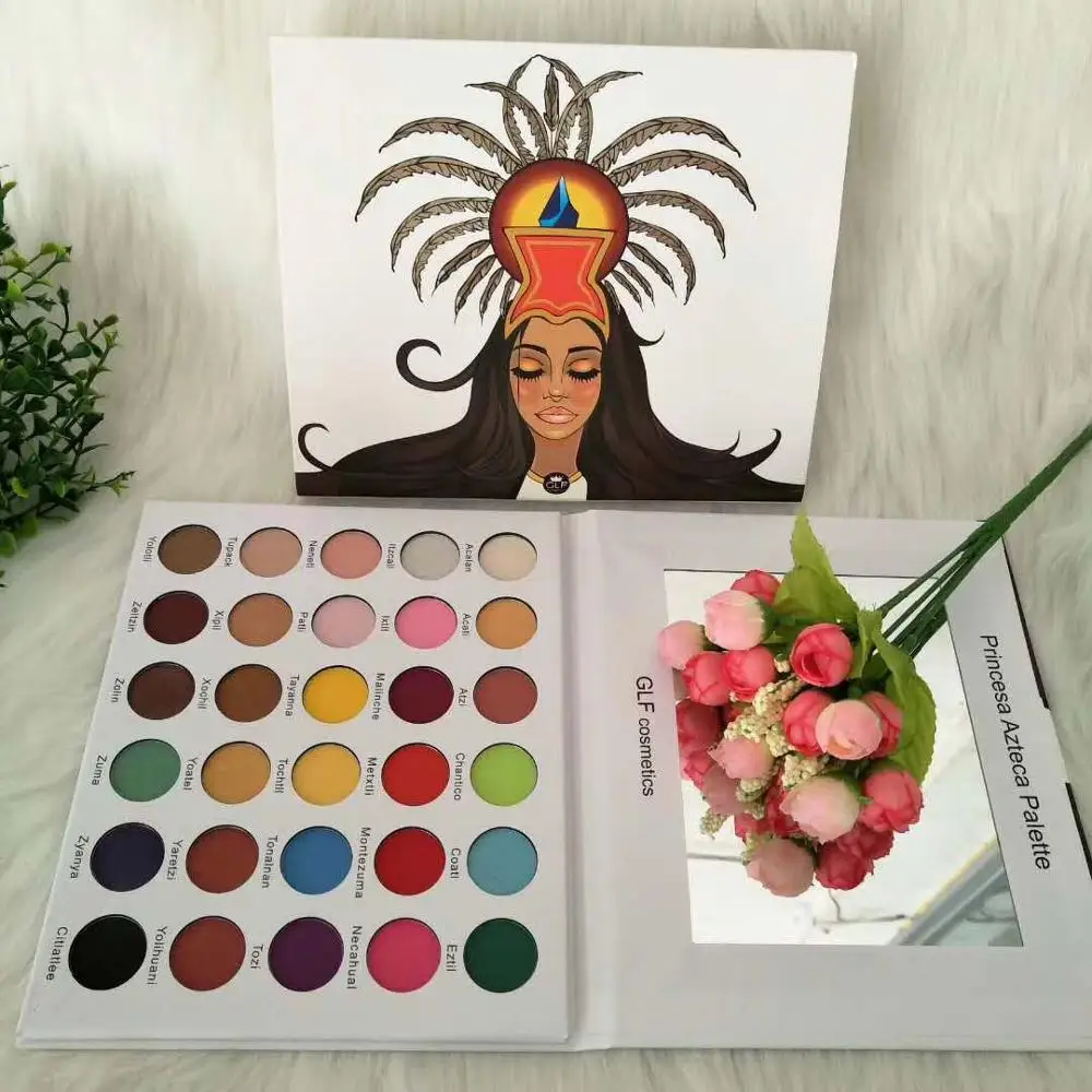 

Wholesale Princesa Azteca Palette Eyeshadow Palette Maquillaje Makeup Cosmetics Eye shadow High Pigment, Multi-colored