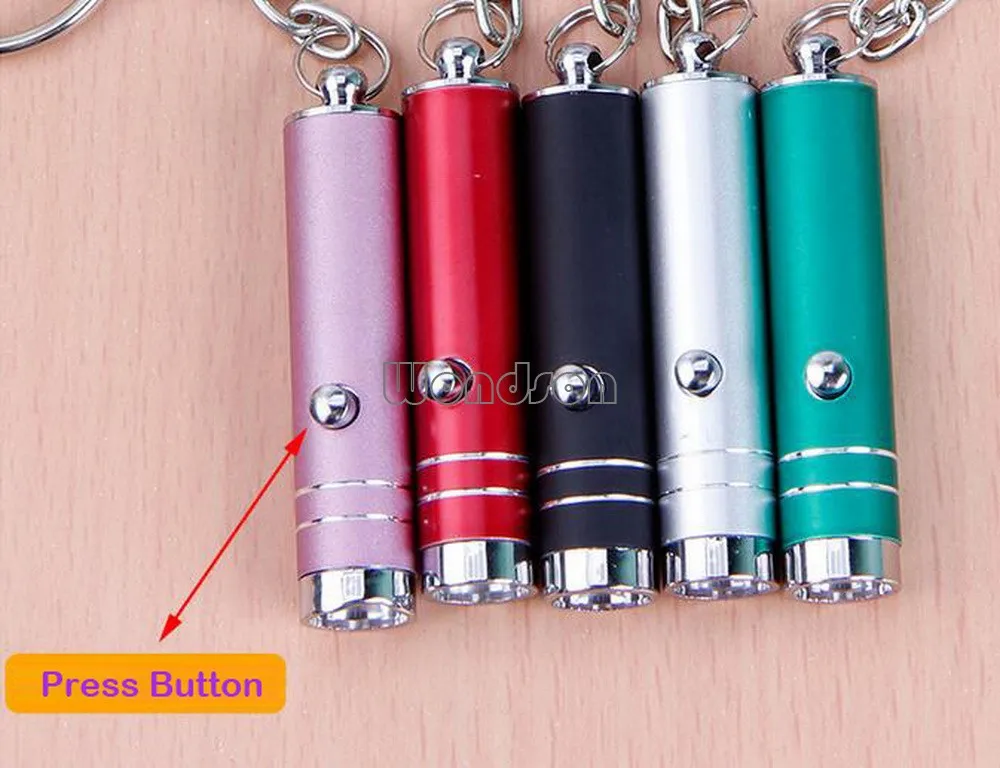 Promotional Micro Battery Operated Blacklight Keychain 395nm Uv Lights