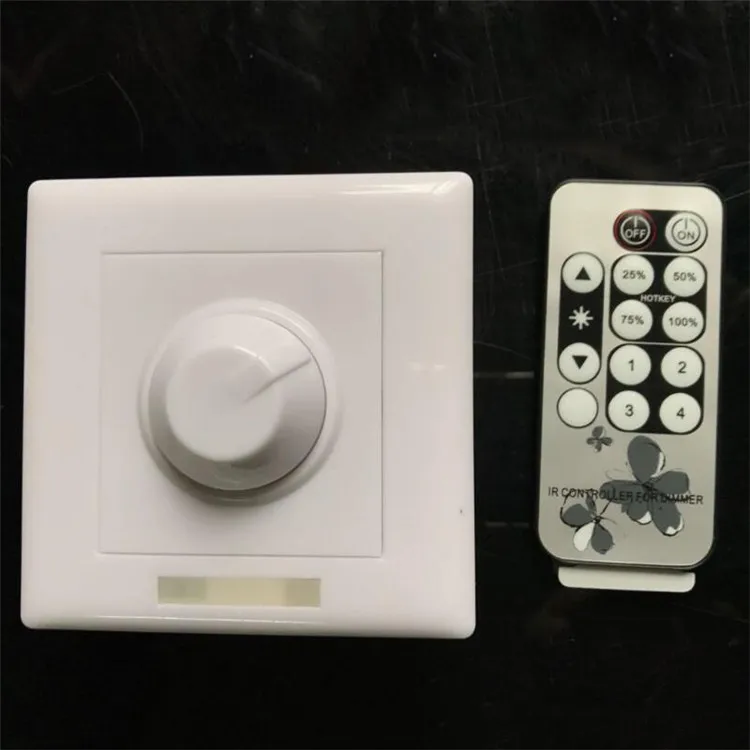 

AC 110V 240V LED Light Dimmer Infrared remote control SCR 86 Panel dimming switch