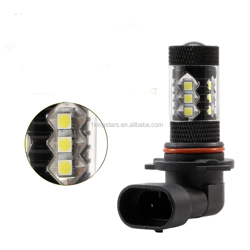 

High quality vehicle led fog lamps 3030 9005 9006 80W 800lm front fog lamps for car laser fog light, White