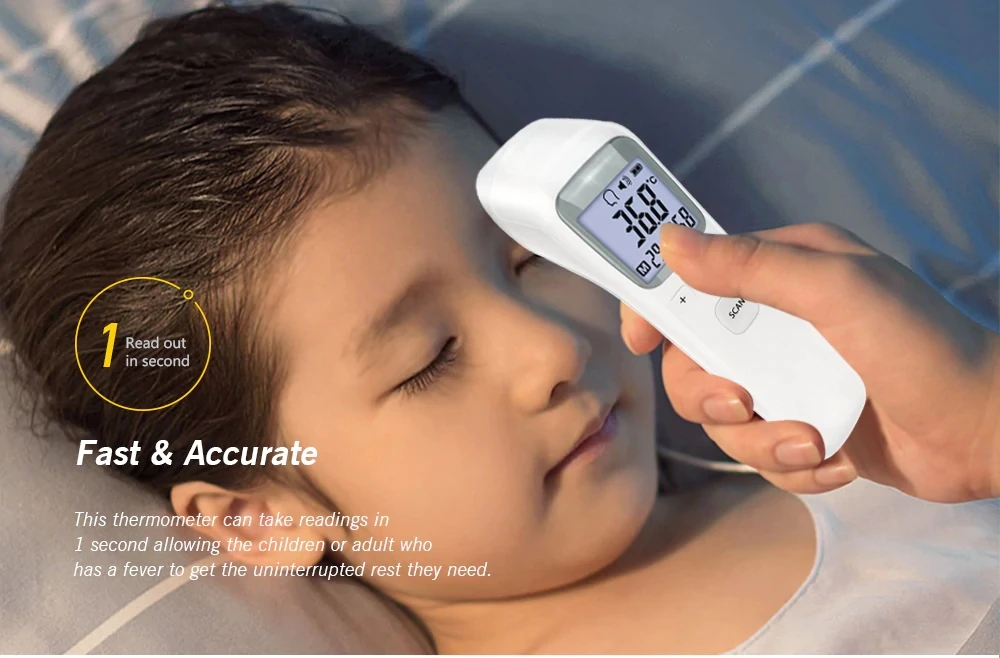 CK-T1803 Medical Digital Infrared Thermometer - White