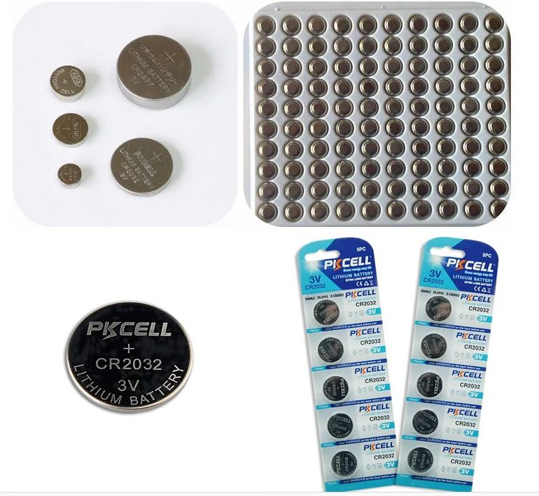 Oem Or Pkcell Button Cell Lithium Battery 3v Cr2032 With Solder Tabs