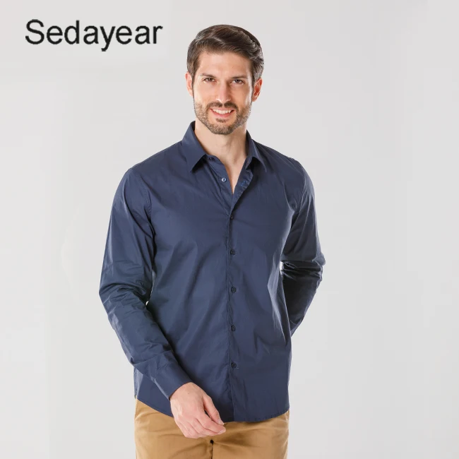 

Fashion Men's Slim Fit Long Sleeve OEM uniform Dress Formal Spandex Shirts