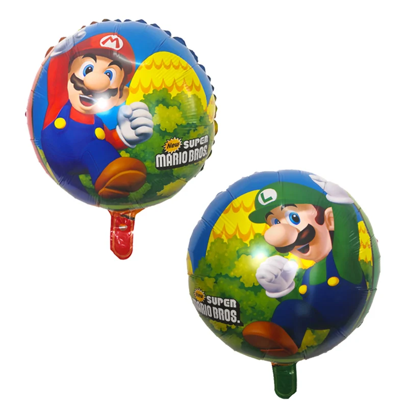 Good Quality Game Theme Super Mario Bros Foil Balloon 18inch Round ...