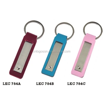 keychain cheap custom promotional blank leather larger