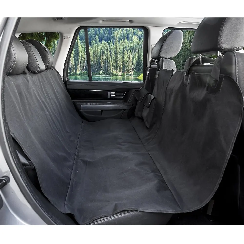 

Anti slip waterproof rhombus quilted rear pet car seat cover for dogs and cats with safty belt
