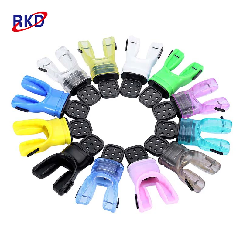 

RKD New Releasing Re-Moldable mouthpiece Scuba Diving Mouthpiece, Black ,white,pink ,blue ,green,yellow,other