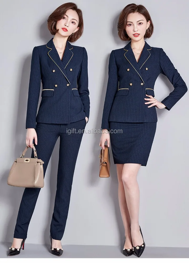 
Low MOQ ISO9001 BSCI Factory Customize Design Colorful Professional Women Bank Uniforms 