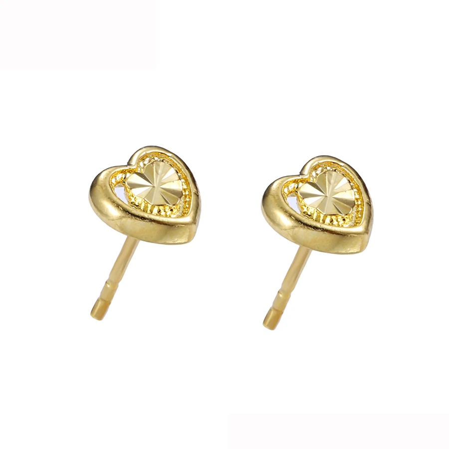 

95953 Xuping jewelry 24K gold Plated China wholesale heart shape stud earrings