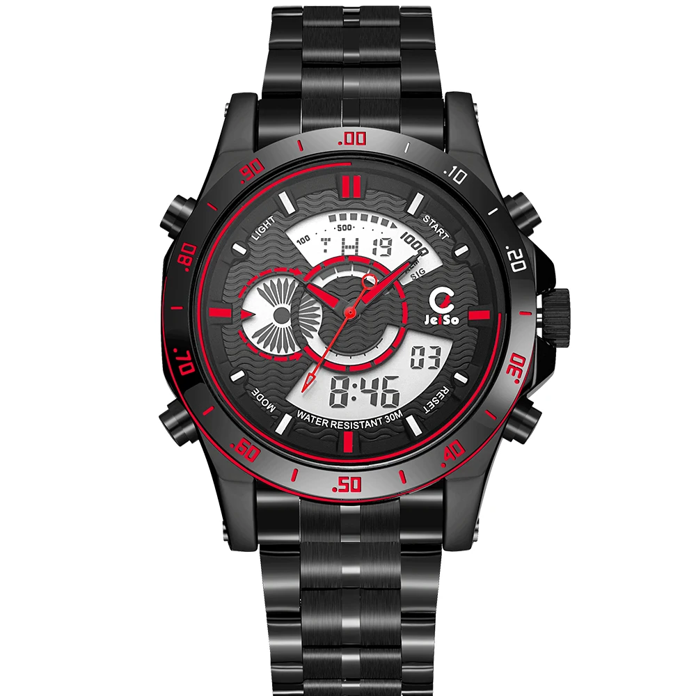 

High quality Multifunctional smart watch Mineral Glass Multiple time calendar Alarm Chronograph Watches