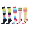 High Quality Private Label 8-15 mmHg Compression Socks Women's Fancy Design Multi Colorful Patterned Knee High Socks