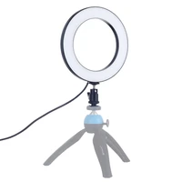 

PULUZ 6.2 inch USB 3 Modes Dimmable LED Ring On-Camera Video Lights with Cold Shoe Tripod Ball Head