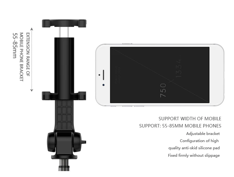 Best Selfie Stick Manufacturer 2019 New Bluetooth Selfie Stick Tripod with Wireless Remote for iPhone 8 6s X Samsung