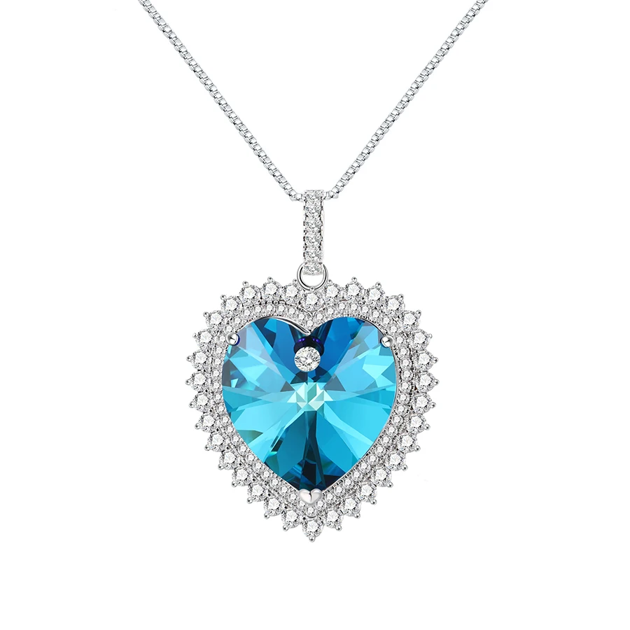 40168 xuping heart love lady necklace bijoux crystals from Swarovski