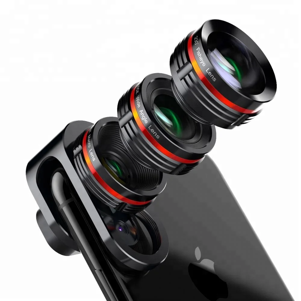 

3 in 1 fisheye wide angle macro cell phone camera optical lens for mobile phone camera lens