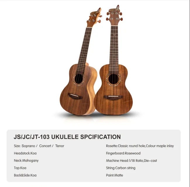 Small Vintage Beginner Best Strings Koa Wood Soprano Wholesale 23