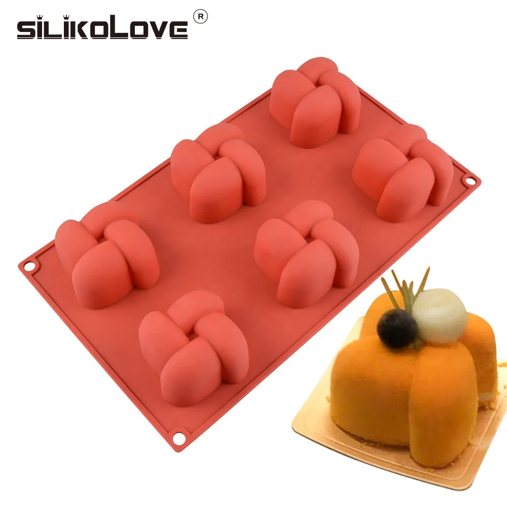 

Food Grade 6 Cavity Windmill Non-Stick Silicone Cake Mold For Mousse, As picture or as your request