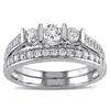 PES Fashion Jewelry! Invisible Set Diamond 3-Stone Stackable Ring Band Bridal (PES6-1702)
