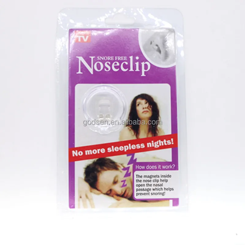 

100 packs/Set Wholesale High Quality Silicone Snore Stopper Breathing Nose Clip With Magnet, White